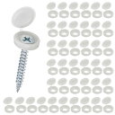 M METERXITY 200個入り プラスチック製ヒンジ付きねじカバーキャップ 5mm シャッタースクリューとキャップ 折りたたみスナップワッシャーカバー ワッシャーフリップ保護カバーM3 M4 M5スクリューヘッド【ライトグレー】