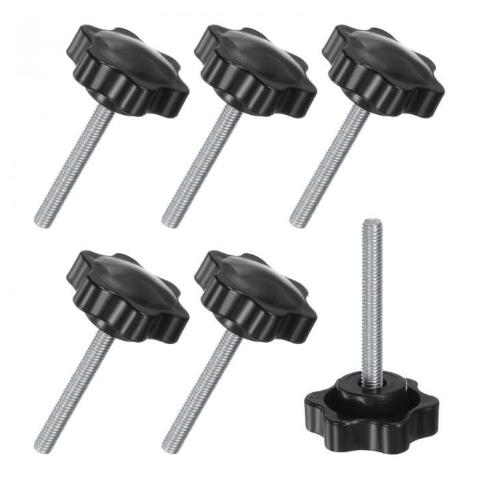 M METERXITY スタークランプノブ 6個パック M6x50mm 雄ねじ手締めネジ 機械/電子機器/家具/傘ベース用 ..
