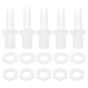 RATCHROLL 1セットプラスチックホースバーブフィッティング5/16"バーブG1/4メスホースアダプタークリアPP