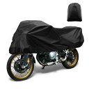 X AUTOHAUX オートバイカバーアウトドア防水モーターバイク ハーフ 420D-PU ブラックサンレイン保護 265x105x65cmに適合