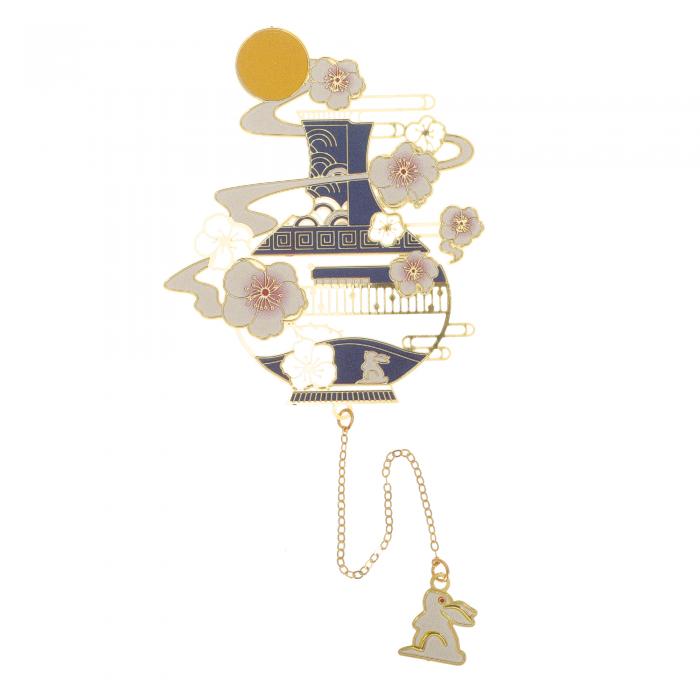 CAPASTEC しおり ブックマーク 栞 中国風 金属 友達 読者 本愛好家 読書用 オフィス用 プレゼント 花瓶