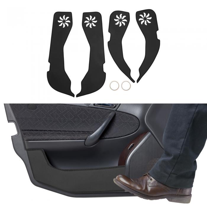 TUCKBOLD フォルクスワーゲンに対応サジター2019用のレザーカードアアンチキックパッドステッカー ドアサイドエッジガードプロテクター インテリアアクセサリー ブラック 1セット