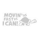 Motoforti 反射バンパーデカール シルバートーン スクエア MOVIN'AS FA-ST AS I CAN カメ 反射車ステッカー パーソナライズデコレ...