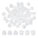 PATIKIL 10 mm/3/8インチ プラスチックホールプラグ、80個 フラッシュタイプ ラウンドプラグ スナップインホールパネルチューブ キッチンキャビネット家具 フェンスポスト パイプインサートエンドキャップ、ホワイト