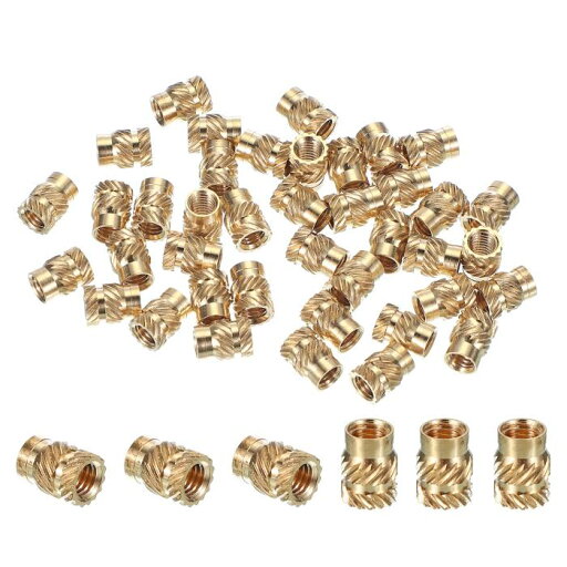 PATIKIL インサートナット M5x9.5 mm 埋め込みナット ネジ変換アダプター 家具 木工 DIY ジョイント 接合 補修用 真鍮製 40個 PATIKIL インサートナット M5x9.5 mm 埋め込みナット ネジ変換アダプター 家具 木工 DIY ジョイント 接合 補修用 真鍮製 40個