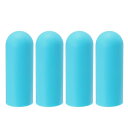 PATIKIL 0.88" 直径 シリコン製ボトルカバー 旅行用 4個セット リーク防止 再利用可能 小型トイレタリースリーブ 乳液 シャンプー容器用 トラベルエッセンシャル ブルー