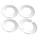 M METERXITY 4個入りウォール スプリットフランジ 3.1"/80mm ODパイプ用304ステンレススチールエスカッションプレートラウンドセルフアドヒーシブプラムビングカバープレート 水管/蛇口用