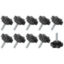 M METERXITY スタークランプノブ 10個パック M6x25mm 雄ネジ 手締めネジ 機械/電子機器/家具/傘ベース用 機械ハンドル交換用 [38mm ...