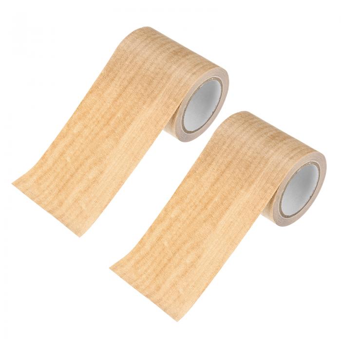 M METERXITY 2巻 木目修理テープ 2.24" x 15フィート 質感リアルな自己粘着木製床テープ 接点ペーパー ..