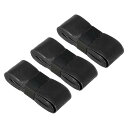 PATIKIL テニスラケットグリップテープ 3パックPUラケットオーバーグリップ ダンピングリッジ付きアンチスリップ吸収性パーフォレーテッドハンドルグリップフラット粘着性 バドミントンピクルボール釣り竿用 黒