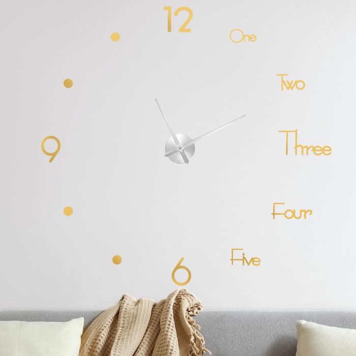 M METERXITY 1パック3D DIYウォールク ロック 59インチモダンフレームレスサイレントク ロックデコレー..