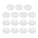 PATIKIL 60 mm/2-3/8インチ プラスチックホールプラグ、15個セット フラッシュタイプ ラウンドプラグ スナップインホールパネルチューブ キッチンキャビネット家具 フェンスポスト パイプインサートエンドキャップ、ホワイト