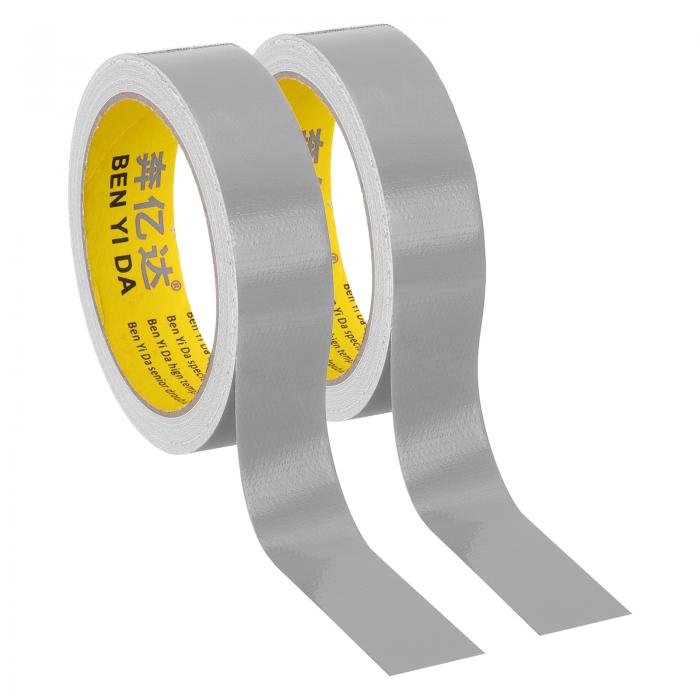 PATIKIL 25mm x 0.28mm ブックバインディングテープ 22ヤード合計2ロール クロスブックバインディング修理テープ ブックバインディングテープ 自己粘着 古い本 修理用 シルバー