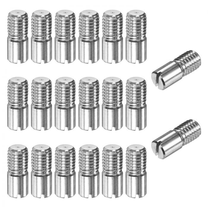 M METERXITY 20パックM10 x 25mmスロット付き円筒ピンダウエル 304ステンレス鋼外部スレッド位置決めピ..