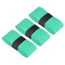 PATIKIL テニスラケットグリップテープ 3パックPUラケットオーバーグリップ ダンピングリッジ付きアンチスリップ吸収性パーフォレーテッドハンドルグリップフラット粘着性 バドミントンピクルボール釣りロッド用 ピーコックブルー