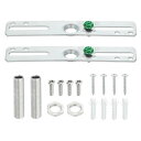 PATIKIL 100mm ライトクロスバーキット ネジ付き 2セット ユニバーサルライト 止め金具 照明器具取付け シェード固定用 1/8IPタップセンターホ...