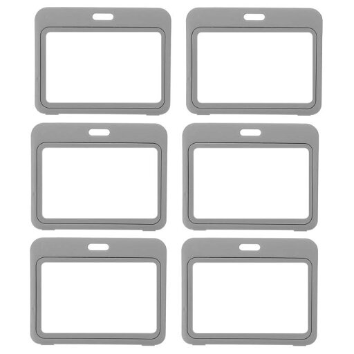 PATIKIL 6パック クリアバッジホルダー、プラスチックIDバッジホルダー ダブルサイドウィンドウ 横型IDプロテクター クリップ クレジットカード プロキシミティキーカード用、グレー PATIKIL 6パック クリアバッジホルダー、プラスチックIDバッジホルダー ダブルサイドウィンドウ 横型IDプロテクター クリップ クレジットカード プロキシミティキーカード用、グレー
