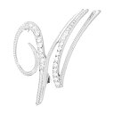 PATIKIL ブローチピン アルファベット イニシャル レター W ラインストーンブローチ メタル 水晶 英字A-Zピン 女性 胸元 アクセント ギフト スー...