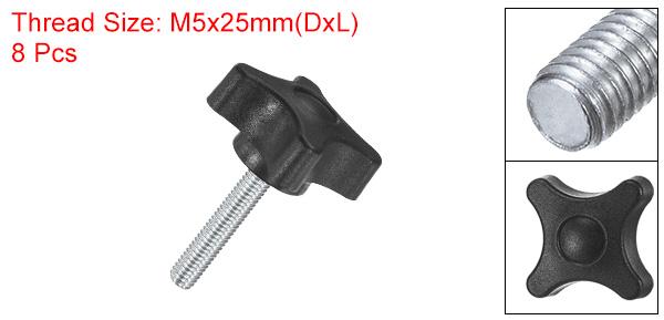 M METERXITY スタークランプノブ 8個パック M5x25mm 雄ねじ 手締めネジ 機械/電子...