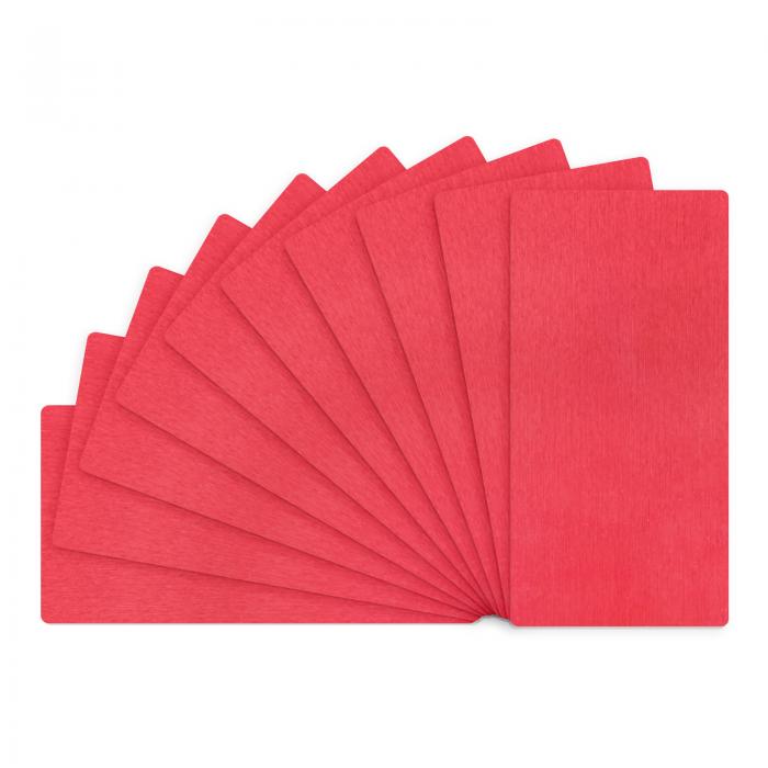 M METERXITY 10パック メタルビジネスカード空白 80x40x0.5mm アルミプレート レザー彫刻印刷用メタル..