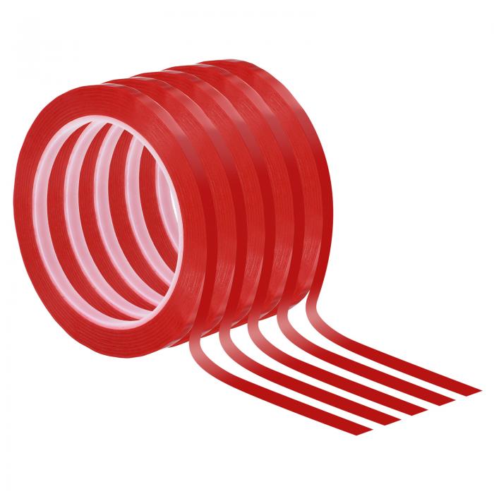 PATIKIL 5mm ホワイトボードテープ 5パック 薄いドライイレーステープ72ヤード グラフィックチャートマ..