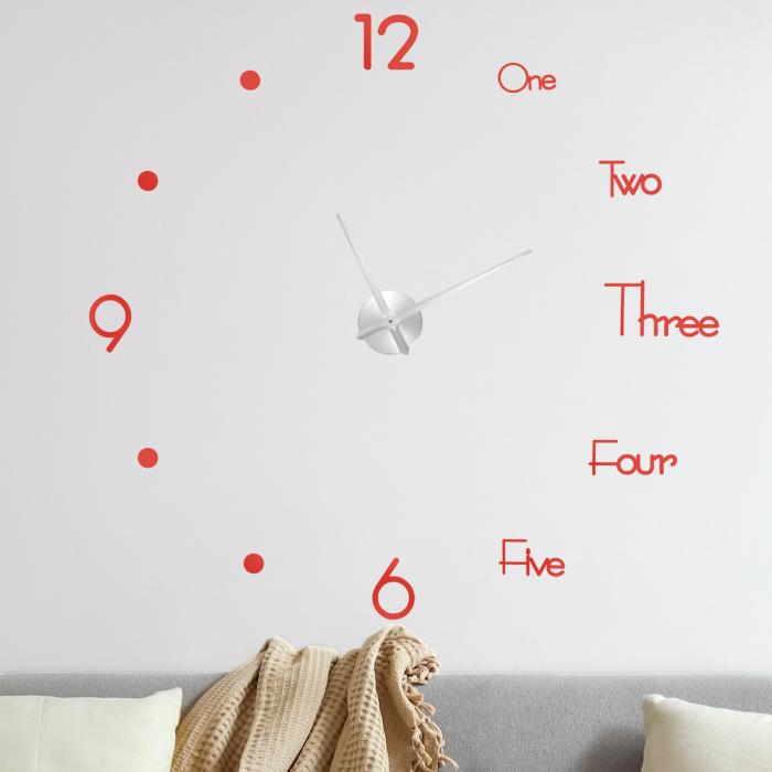 M METERXITY 1パック3D DIYウォールク ロック 59インチモダンフレームレスサイレントク ロックデコレー..