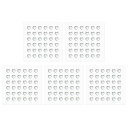 PATIKIL ハートジェムステッカー 8 mm 5シート 自己粘着 アクリル ハートラインストーン宝石テッカー 水晶装飾シート 手作りネイルデコ メイク DIY グレー