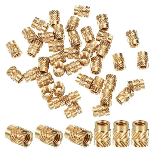 PATIKIL インサートナット M5x9.52 mm 埋め込みナット ネジ変換アダプター 家具 木工 DIY ジョイント 接合 補修用 真鍮製 100個 PATIKIL インサートナット M5x9.52 mm 埋め込みナット ネジ変換アダプター 家具 木工 DIY ジョイント 接合 補修用 真鍮製 100個
