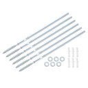 6個 浮かぶ棚ブ ラケットメタル隠し棚サポートブ ラケット8 x 300mm(0.3 x 11.8