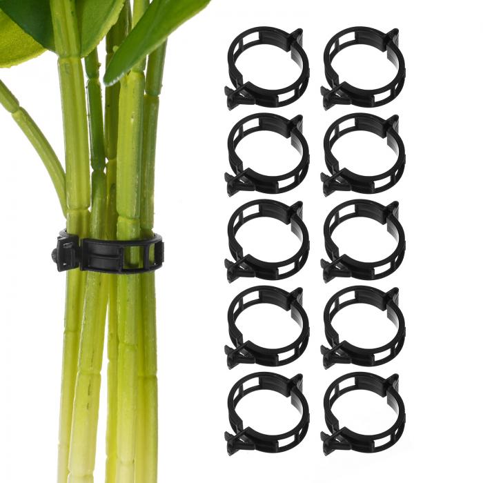 M METERXITY 100個入りトマトクリップ 0.98"/25mmプラスチック植物サポートクリップ ブドウ つる植物用..