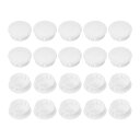 PATIKIL 32 mm/1-1/4インチ プラスチックホールプラグ、20個パック フラッシュタイプ ラウンドプラグ スナップインホールパネルチューブ キッチンキャビネット家具 フェンスポスト パイプインサートエンドキャップ、ホワイト