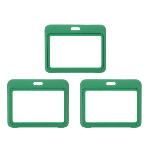PATIKIL 3パック クリア バッジホルダー、プラスチック ID バッジホルダー ダブルサイド ウィンドウ 横型 ID プロテクター クリップ クレジットカード 近接キーカード用、緑 PATIKIL 3パック クリア バッジホルダー、プラスチック ID バッジホルダー ダブルサイド ウィンドウ 横型 ID プロテクター クリップ クレジットカード 近接キーカード用、緑