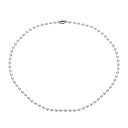 PATIKIL シルバートーン ビーズ チェーン ネックレス、チタン スチール 4mm ビーズ ボール チェーン ネックレス Y2K パンク ネックレス 女性と...