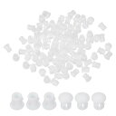 PATIKIL 5mm/1/4インチプラスチックホールプラグ、100個パックフラッシュタイプラウンドプラグスナップインホールパネルチューブキッチンキャビネット家具フェンシングポストパイプインサートエンドキャップ、ホワイト
