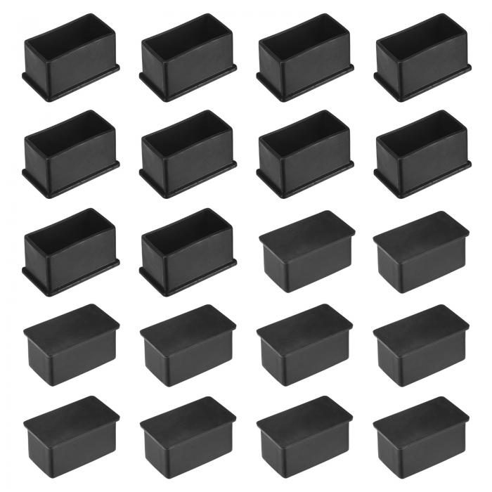 M METERXITY 20個入り 長方形 椅子脚キャップ 1 x 2