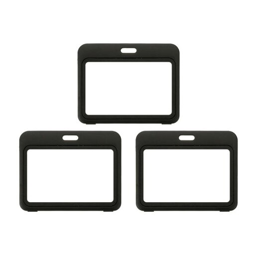 PATIKIL 3パック クリア バッジホルダー、プラスチック ID バッジホルダー ダブルサイド ウィンドウ 横型 ID プロテクター クリップ クレジットカード 近接キーカード 用、黒 PATIKIL 3パック クリア バッジホルダー、プラスチック ID バッジホルダー ダブルサイド ウィンドウ 横型 ID プロテクター クリップ クレジットカード 近接キーカード 用、黒