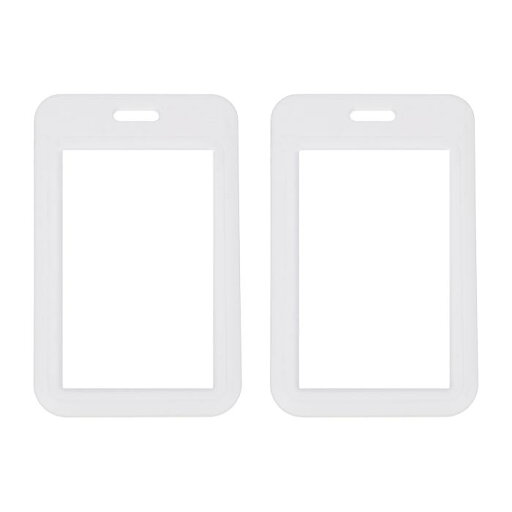 PATIKIL 2パックのスライディングクリアバッジホルダー、プラスチックIDバッジホルダー、両面ウィンドウ付きの縦型IDプロテクター、クレジットカード、プロキシキーカード用、ホワイト PATIKIL 2パックのスライディングクリアバッジホルダー、プラスチックIDバッジホルダー、両面ウィンドウ付きの縦型IDプロテクター、クレジットカード、プロキシキーカード用、ホワイト
