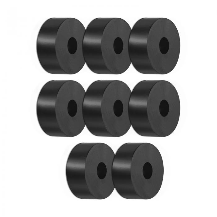 M METERXITY 8パック ゴム絶縁ワッシャー 1.4" OD 0.4" ID 0.6" 厚さ 機械用防振絶縁パッド ラウンドゴ..