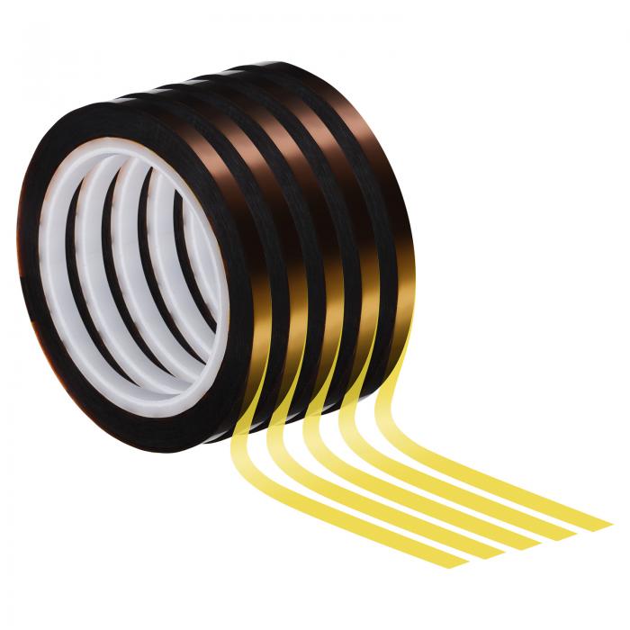 PATIKIL 5mm ホワイトボードテープ 5パック 薄いドライイレーステープ72ヤード グラフィックチャートマ..