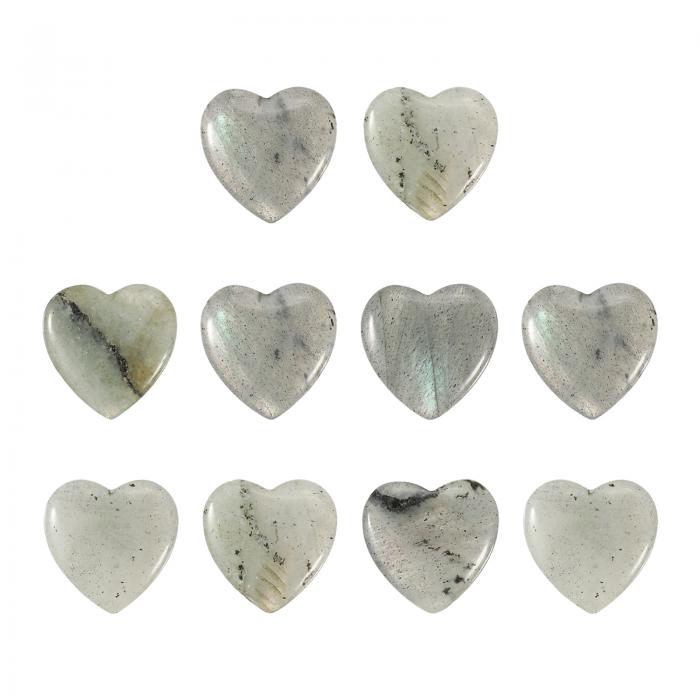 PATIKIL ハート水晶ストーン 10個の天然水晶磨かれたラブ宝石ローズクォーツポケットバルクセットバラ..