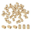 PATIKIL インサートナット M4x8.1 mm 埋め込みナット ネジ変換アダプター 家具 木工 DIY ジョイント 接合 補修用 真鍮製 40個