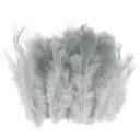 M METERXITY 600パック サドルハックルロースターフェザー 1.6-3"/4-8cm 自然なふわふわ 羽根 クラフト/ウェディング/ドリームキャッチャー/DIYクラフトデコレーション用【グレー】