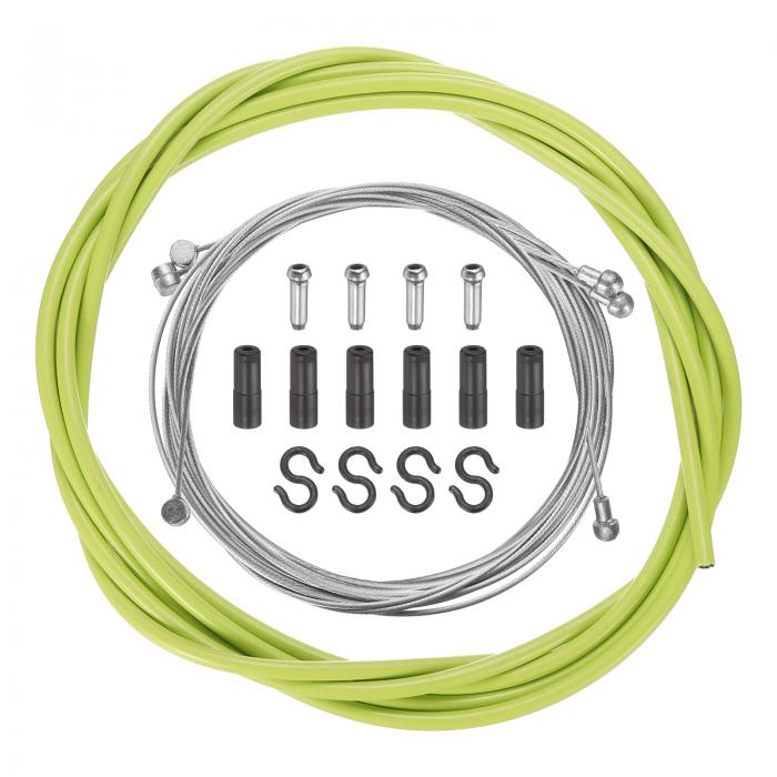 自転車ブレーキケーブルハウジングセット ユニバーサル自転車インナーブレーキケーブルハウジングキット ロードマウンテン自転車用フロントおよびリア自転車ブレーキケー...