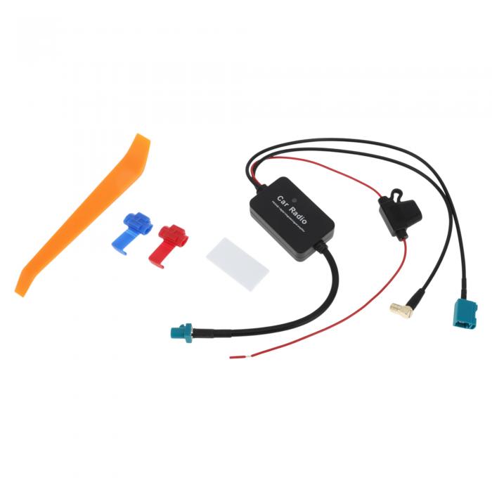 Partuto 1セットのユニバーサル隠し風防信号アンテナカートラックカーラジオアンテナマウントブラックA..