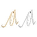 PATIKIL ブローチピン アルファベット 2個 イニシャル レター m ラインストーンブローチ メタル 水晶 英字A-Zピン 女性 胸元 アクセント ギフト...