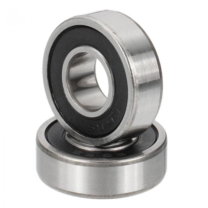 PATIKIL R6-2RS 深溝玉軸受 3/8" x 7/8" x 9/32" 2個パック ダブルゴムシールミニチュアベアリング 電..