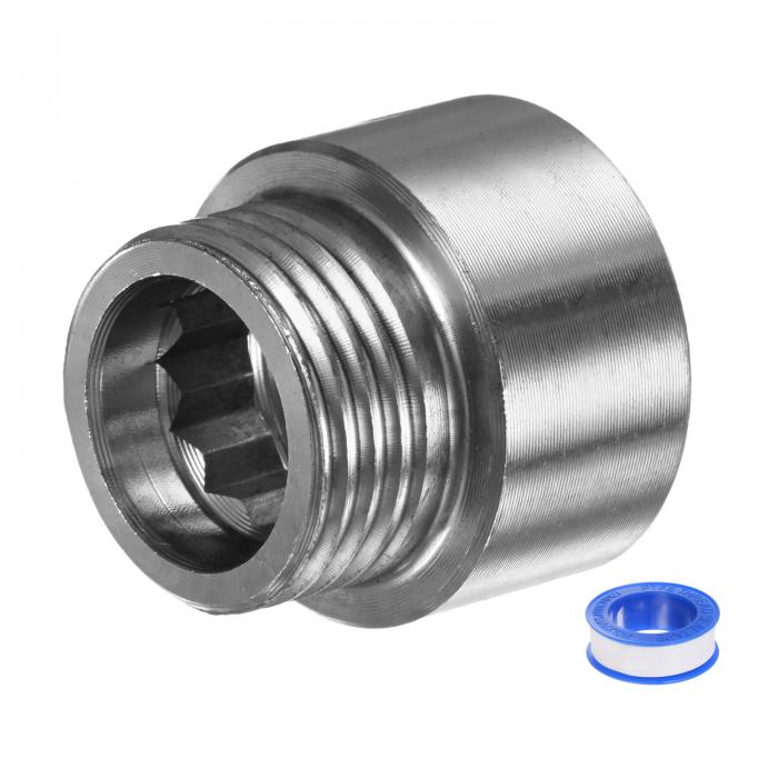 M METERXITY シャワーヘッド延長アーム ステンレス鋼G1/2メスからオス延長パイプフィッティングアダプ..