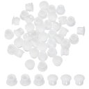 PATIKIL 8 mm/5/16インチプラスチックホールプラグ、80個セット フラッシュタイプ ラウンドプラグ スナップインホールパネルチューブ キッチンキャビネット家具 フェンスポスト パイプインサートエンドキャップ、ホワイト