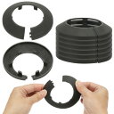 PATIKIL 51.5mm 配管カバープレート 9 個 壁プリットフランジパイプカバーデコレーションエスカッションプレートカラーフランジウォーターパイプカバーデコレーション PP プラスチック壁パイプチューブホール用 黒(3)