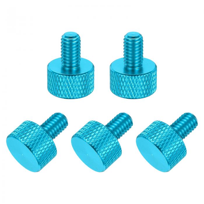 5個M5x12mmフラットヘッドニュート゛サムスクリュー ソリット゛アルミニウム合金完全スレット゛サムス..